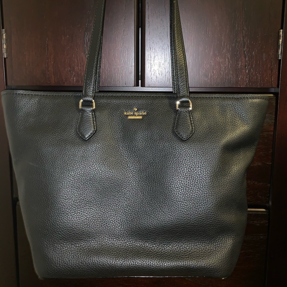 kate spade Jackson Street Jane tote in Black Leather